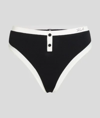 CALÇÕES DE BIKINI DE CINTURA ALTA MONOCROMÁTICOS