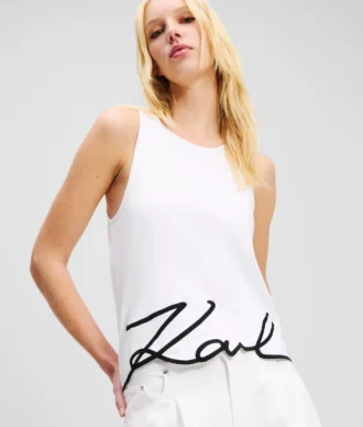 CAMISOLA SEM MANGAS COM BORDADO EXCLUSIVO