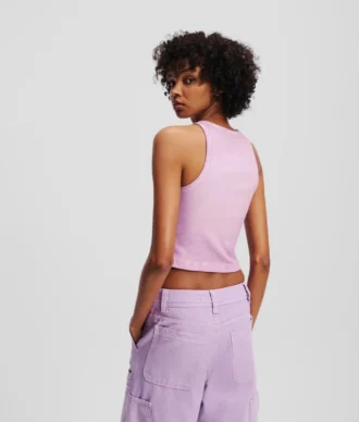 CAMISOLA SEM MANGAS COM CANELAS LAVADAS