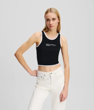 CAMISOLA SEM MANGAS COM DETALHE DE PIPING