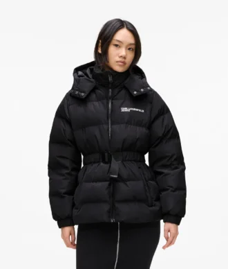 CASACO PUFFER COM CINTURÃO