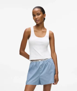 Conjunto de pijama com camisola sem mangas e calções