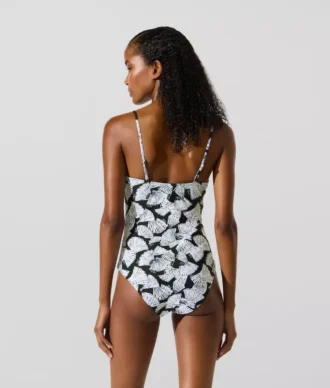 Fato de banho com estampado em leque
