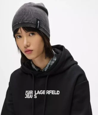 Gorro com patch com logótipo lavado