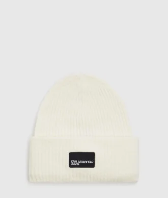 Gorro comprido com patch com logótipo