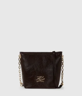 K/Autograph bolsa pequena brilhante tipo balde