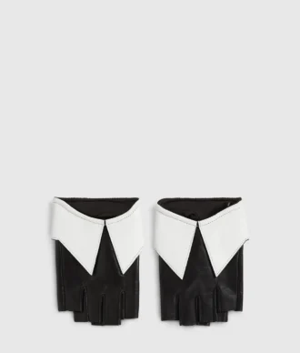 Luvas sem dedos com detalhes no punho