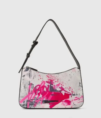 Mala a tiracolo com estampado graffiti