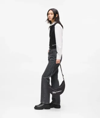 Mala a tiracolo em nylon com logótipo