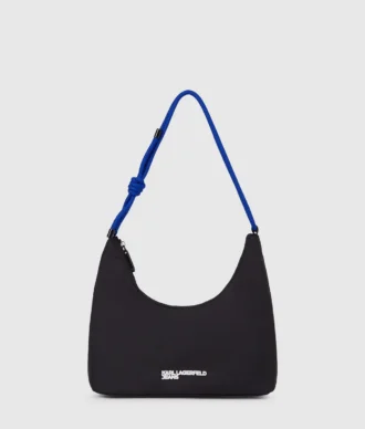 Mala de ombro em nylon com cordão